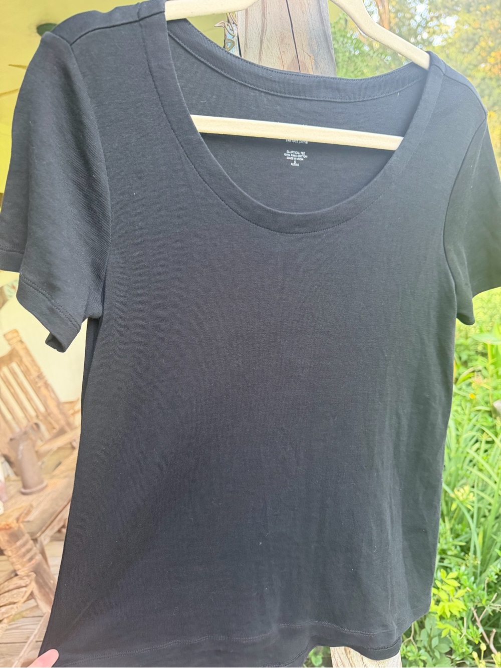 J. Jill Black Perfect Pima Elliptical Tee - Petite